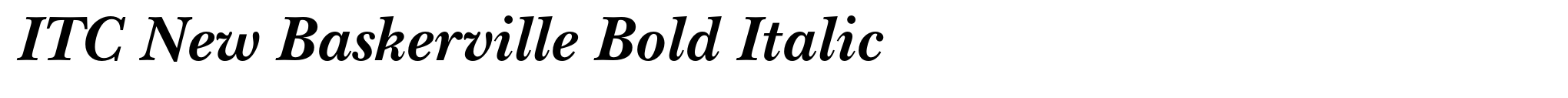 ITC New Baskerville Bold Italic image